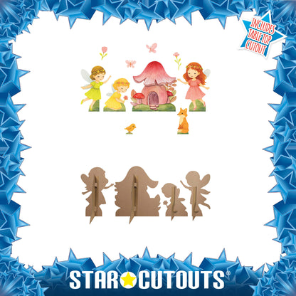 Fairy-themed cutouts with a blue star-cutout border and 'Star Cutouts' branding.