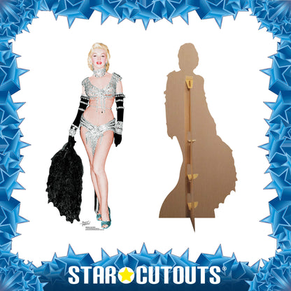 Marilyn Monroe Showgirl Cardboard Cut Out Height 177cm - Star Cutouts