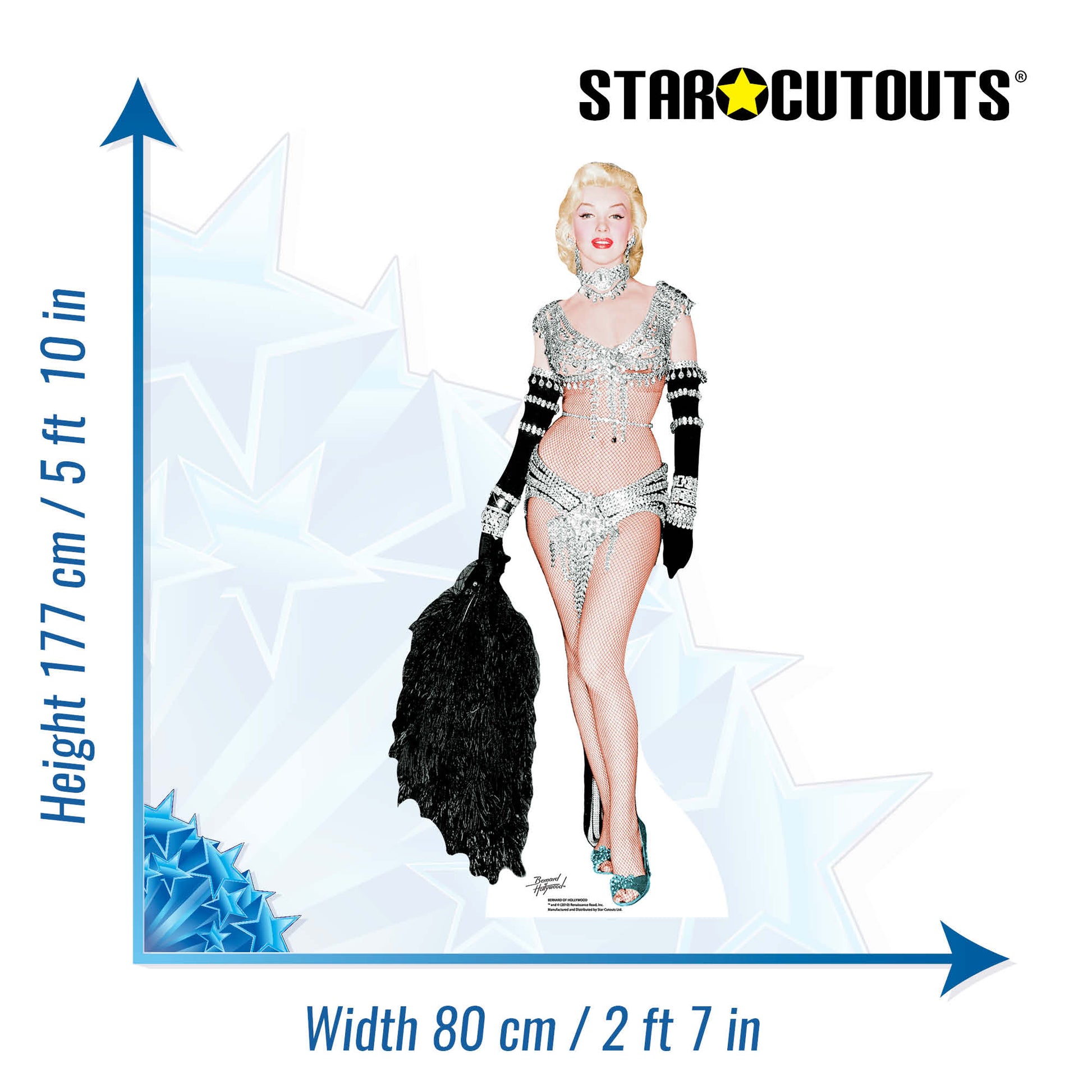 Marilyn Monroe Showgirl Cardboard Cut Out Height 177cm - Star Cutouts