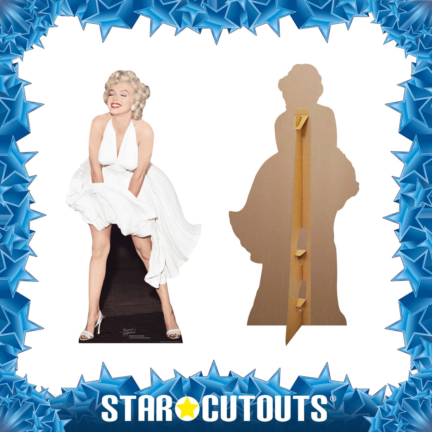 Marilyn Monroe White Dress Blowing Up Cardboard Cut Out Height 157cm - Star Cutouts