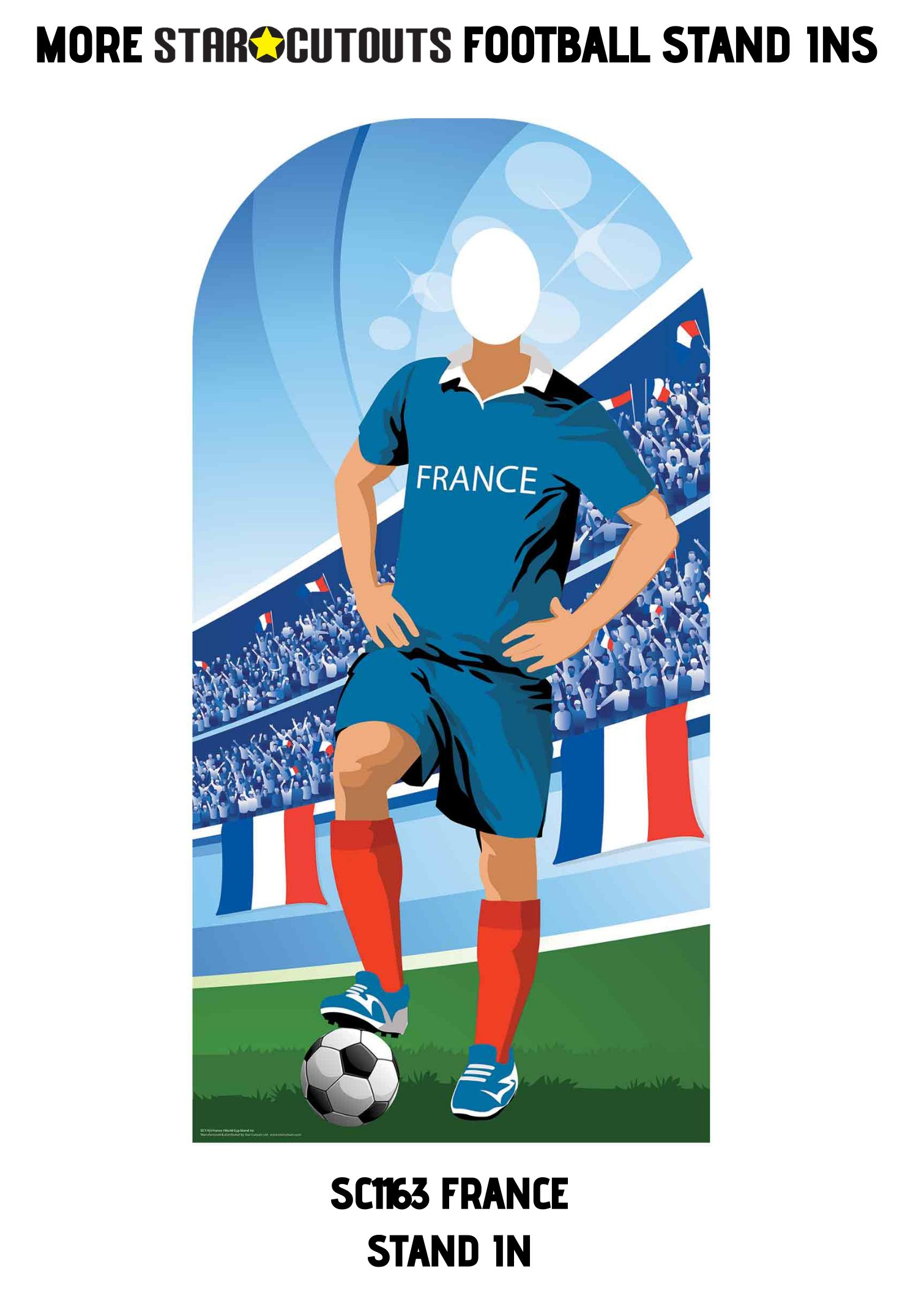 SC1170 Belgium World Cup Football Stand In Cardboard Cut Out Height 190cm