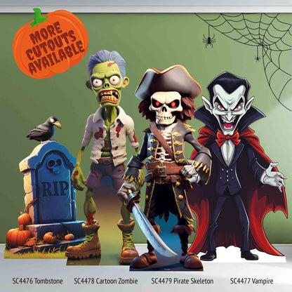 SC4476 Cartoon Tombstone Cardboard Cut Out Height 135cm