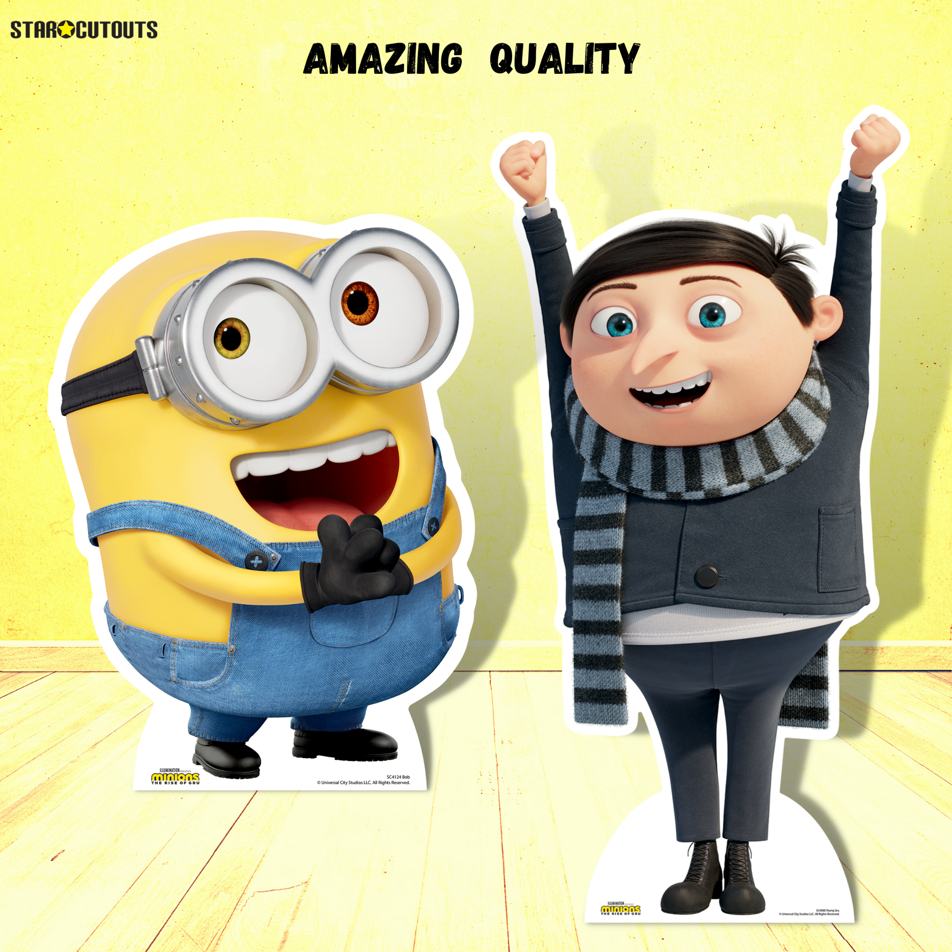 SC1042 Hawaiian Guitar Dave Minion Cardboard Cut Out Height 81cm