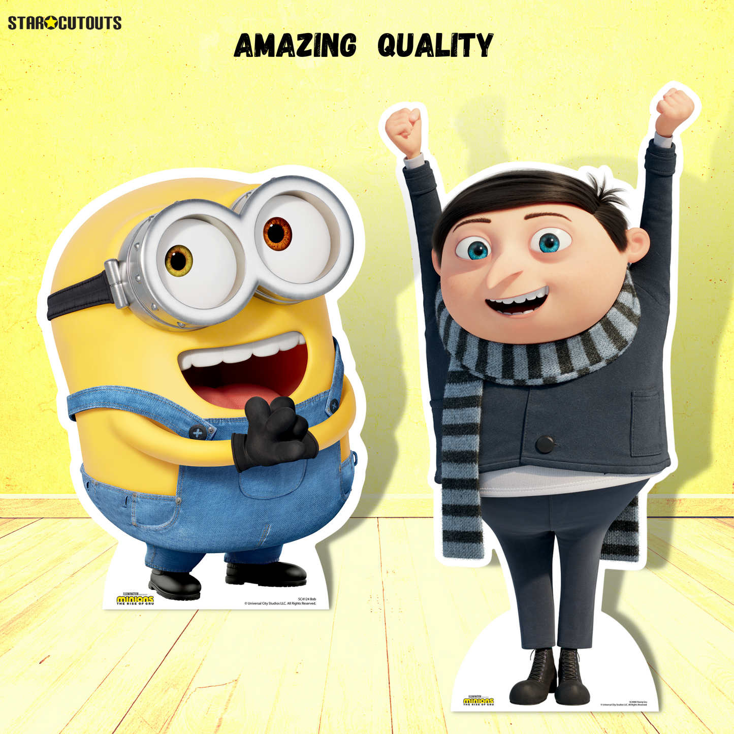 SC1041 Vacation Minion with drink Cardboard Cut Out Height 80cm