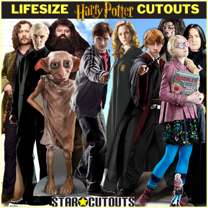 SC1475 WHITE Harry Potter Wanted Poster as White Selfie Frame Have You Seen This Wizard? Cardboard Cut Out Height 87cm