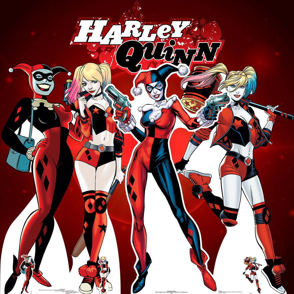 SC4307 Harley Quinn Anime Style Star Mini  Cardboard Cut Out Height 92cm