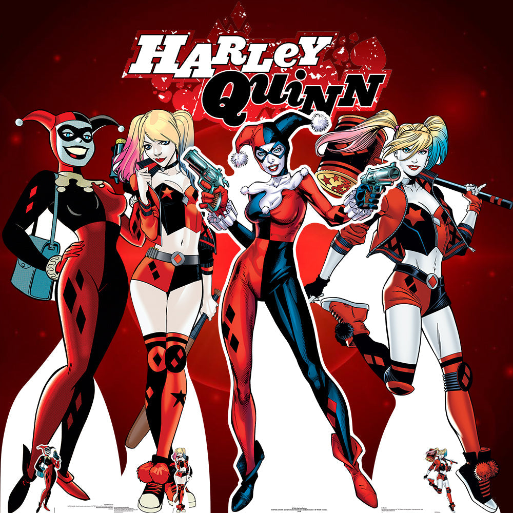 SC4256 Harley Quinn Anime Style Cardboard Cut Out Height 176cm