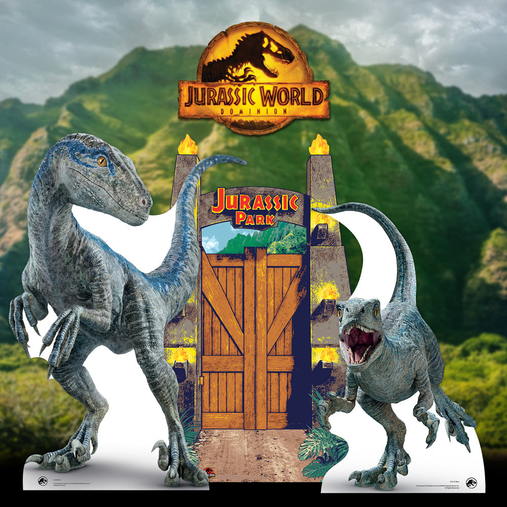 SC4079 Jurassic Park Entrance Sign Cardboard Cut Out Height 131cm