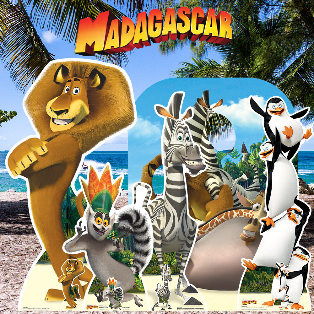 SC967 Alex (Madagascar) Cartoon Animated Lion Cardboard Cut Out Height 184cm
