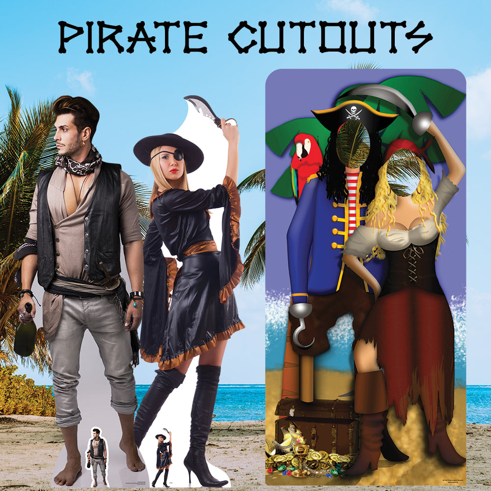 SC2043 Pirate Woman with Sword Cardboard Cut Out Height 192cm