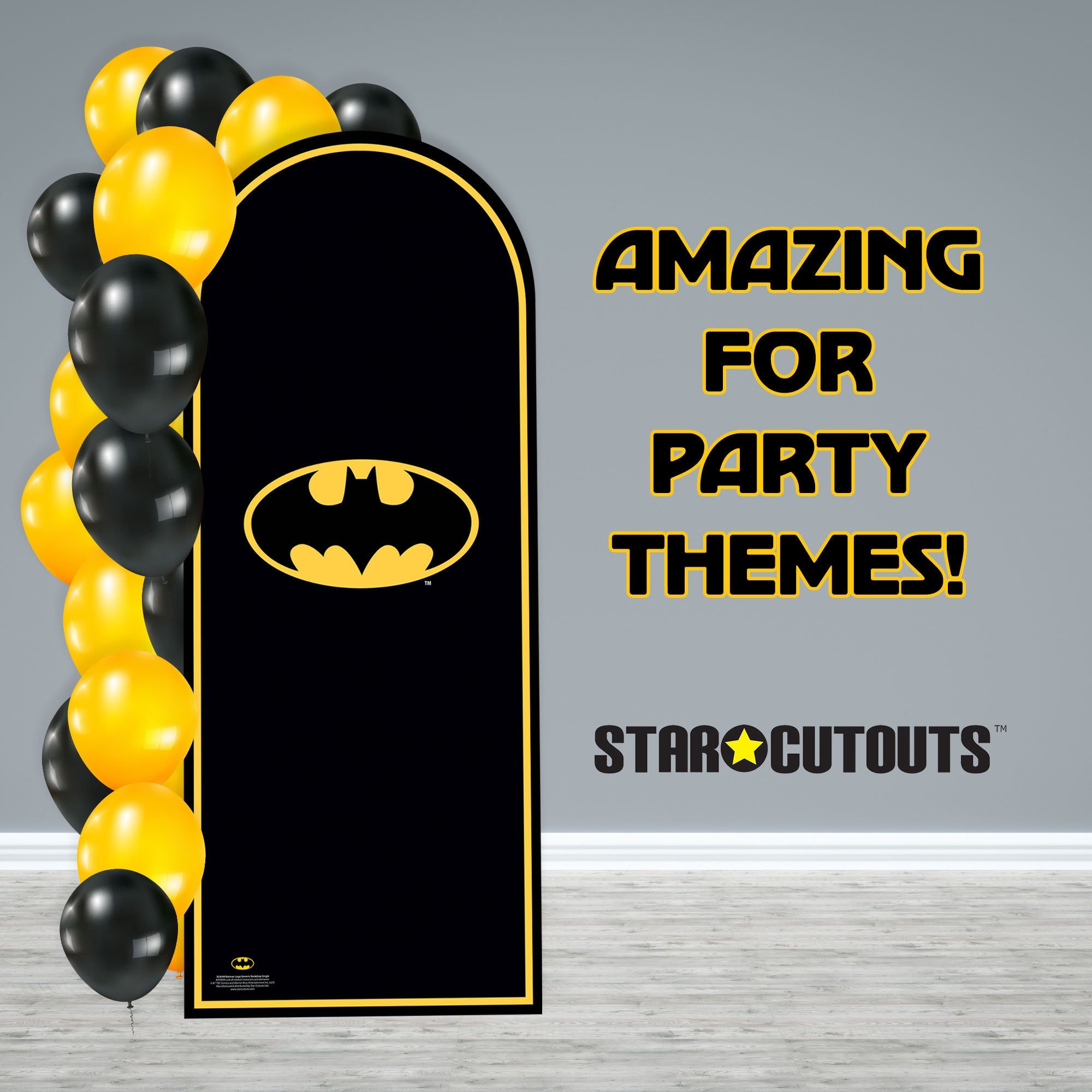 SC4349 Batman Logo Backdrop Single Cardboard Cut Out Height 194cm ...