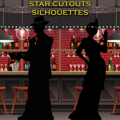 SC050 Waitress (Silhouette) Cardboard Cut Out Height 175cm 