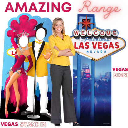 SC017 Vegas Sign Cardboard Cut Out Height 188cm