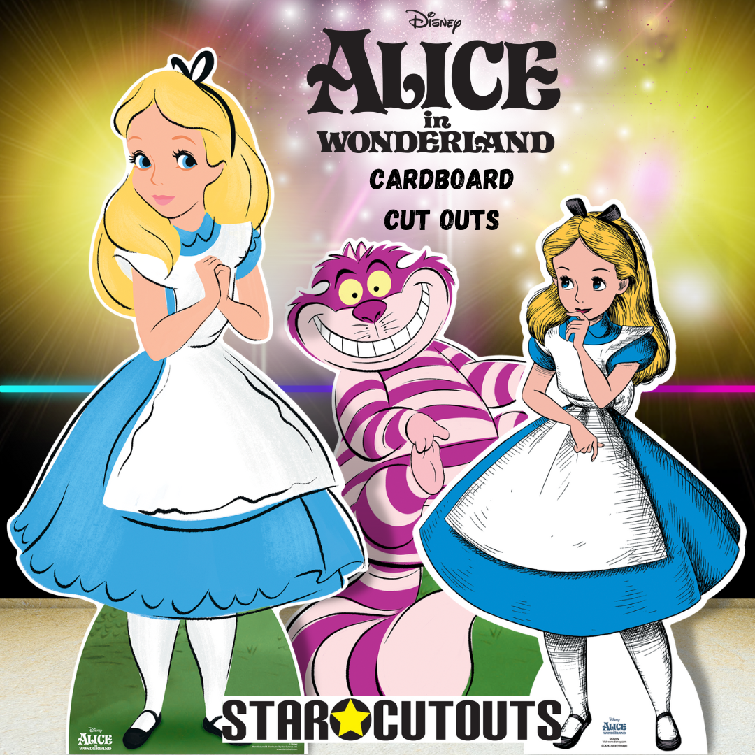 SC4248 Vintage Alice in Wonderland Tweedles Star Mini Cardboard Cut Out Height 99cm