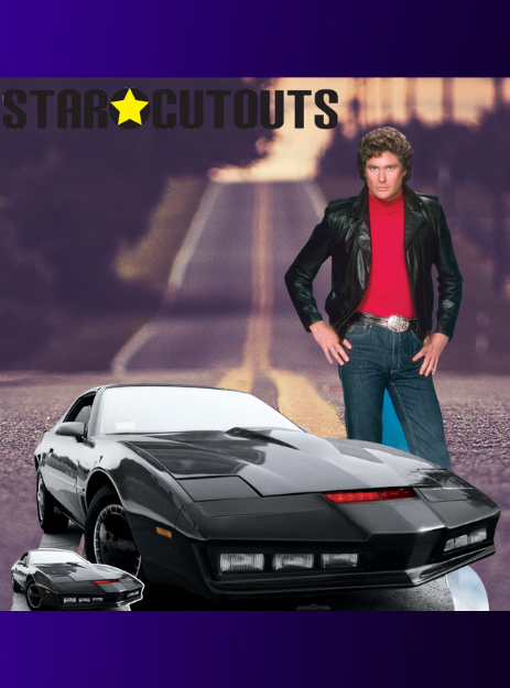 SC1381 Michael Knight David Hasselhoff Knight Rider Cardboard Cut Out Height 190cm