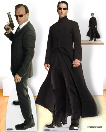 SC4116 Agent Smith Matrix Hugo Weaving Cardboard Cut Out Height 189cm