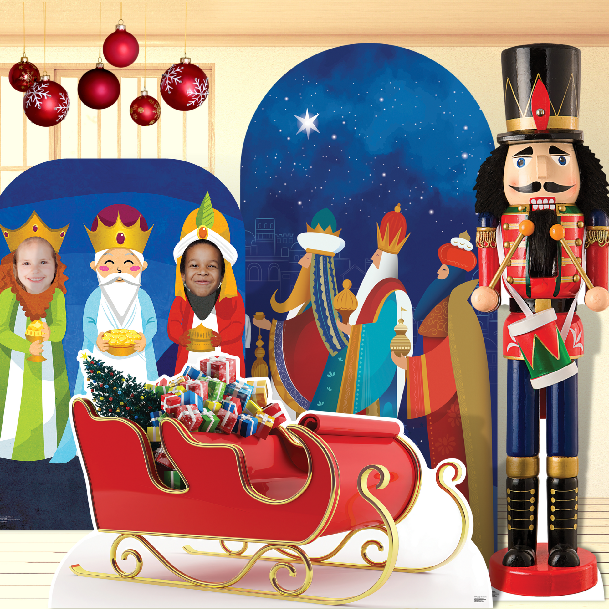 SC4197 Christmas Nutcracker Doll Cardboard Cut Out Height 194cm